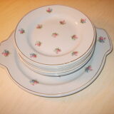 Vintage dessert service Blue Hamage