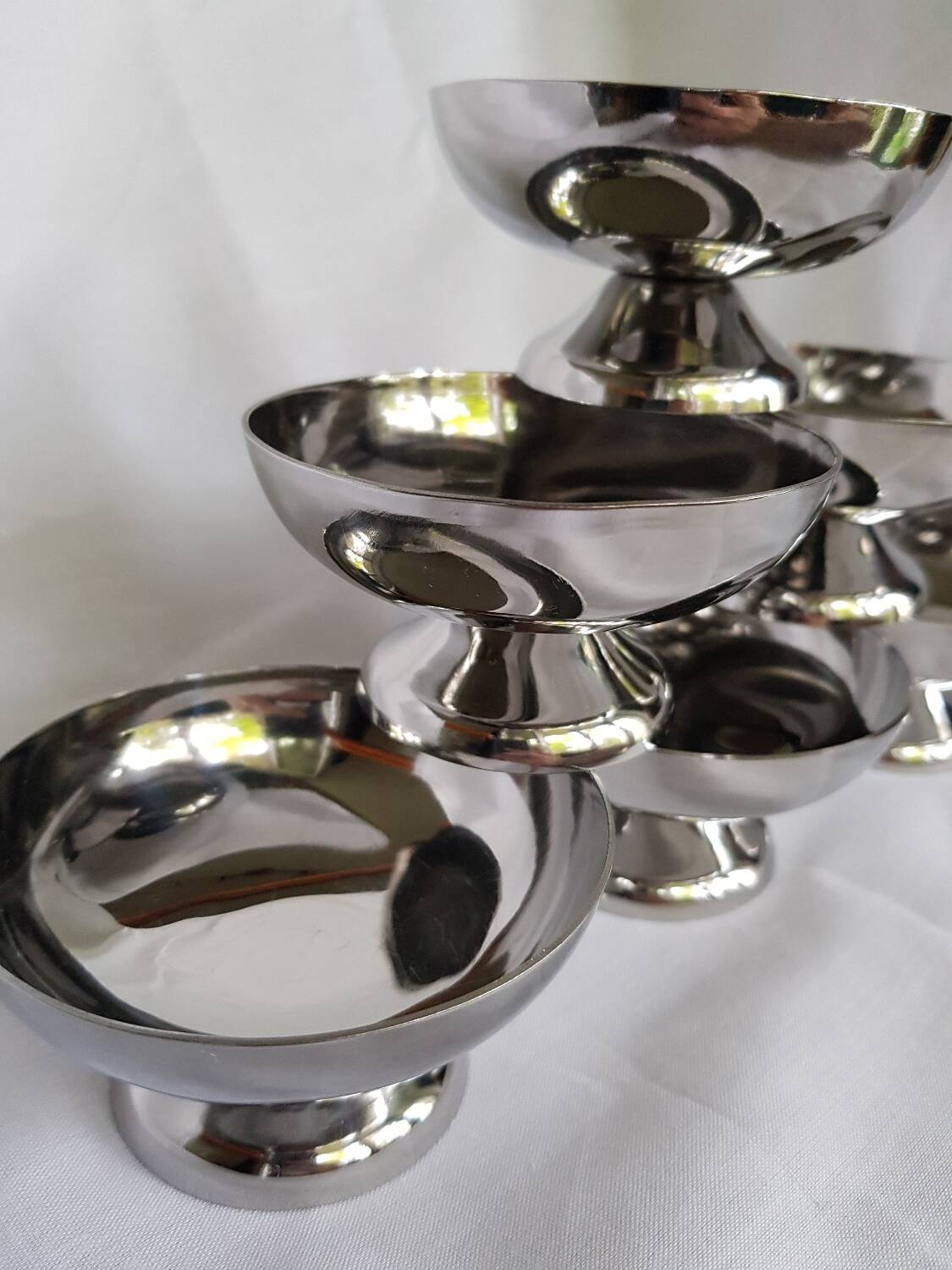 Coffret de 6 coupes à glace sur pied bas