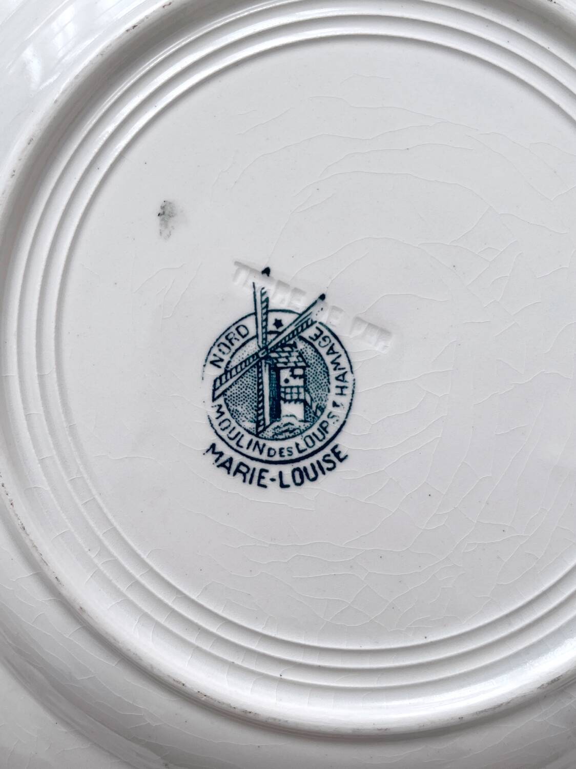 6 flat ironstone plates “Marie Louise” Saint Amand and Hamage