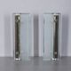Pair of vintage 1960s metal and glass wall lamps, Italian design