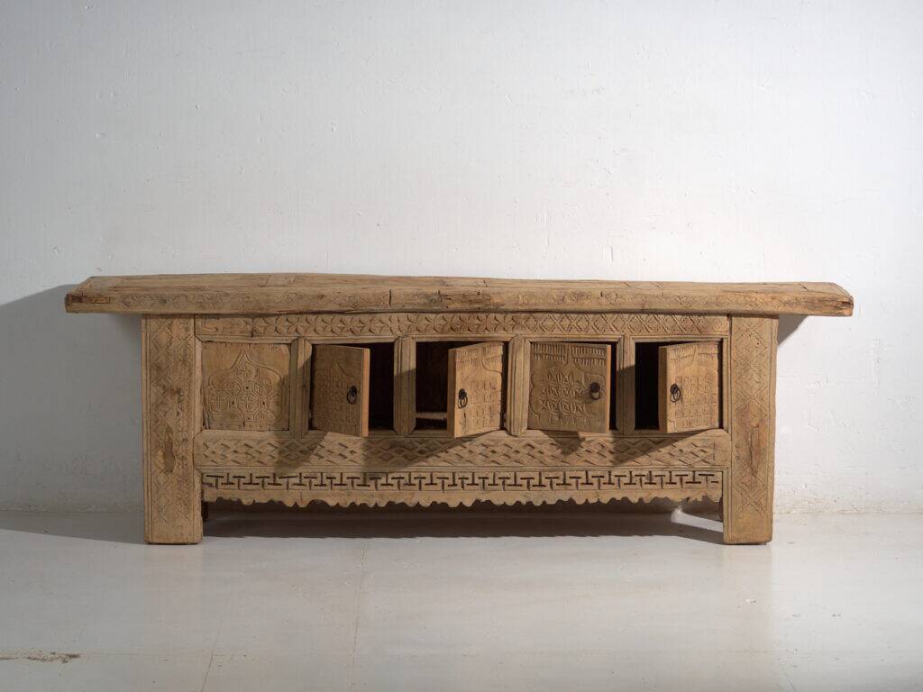 Antique carved pine buffet – China, circa 1900