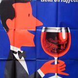 Original advertising poster of 1957 Francole le vin, which is loved by 120x160 Jean Desaleux