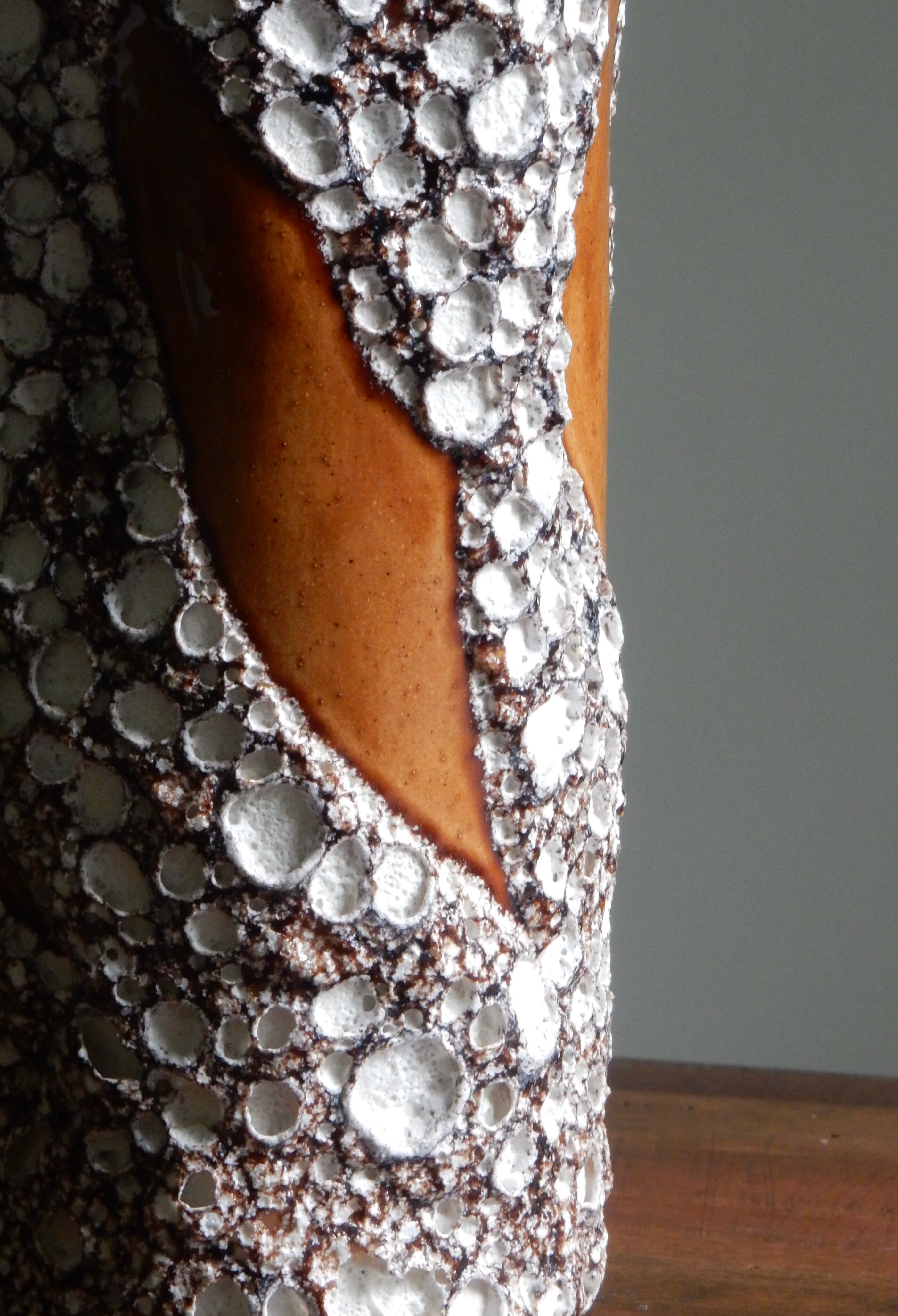 Vase Vallauris ceramic fat lava of the 60s