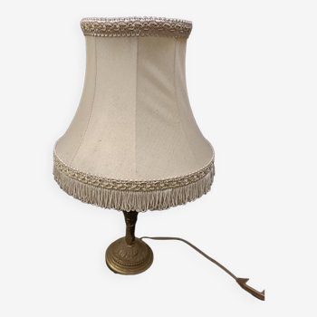 Lamp on brass candle holder