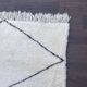 Moroccan black and white Berber rug 150x220