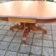Napoleon III walnut table with central leg and 3 extensions, 14 place settings, late 19th century