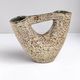 Sculptural double neck vase in stoneware - pottery of the great oak, Vallauris