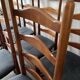 Set of 8 Scandinavian ladderback chairs, 1960s.