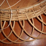 Vintage wicker mirror