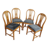 4 Vintage Scandinavian Gustavian Style Chairs Sweden