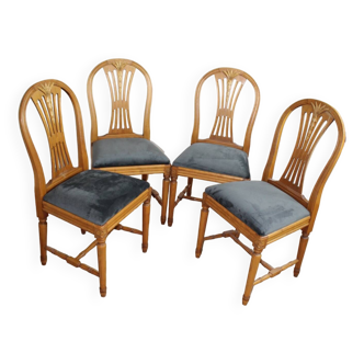 4 vintage Scandinavian Gustavian style chairs Sweden