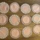 11 pink hand-lace coasters