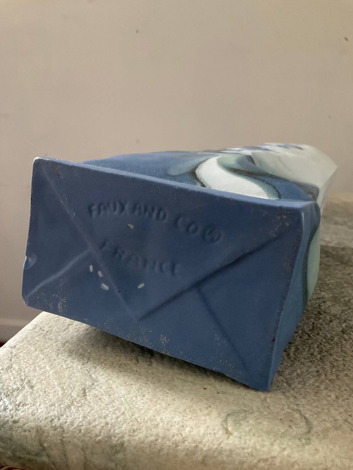 Vintage crumpled porcelain vase