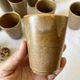 Set of 12 glazed stoneware cups, Digoin Stoneware Pots