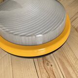Applique murale plafonnier rond verre Prisma modèle Nova jaune