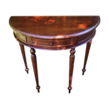 Half moon console in mahogany