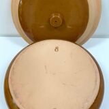 Grand plat à cassoulet en terre cuite vernissée
