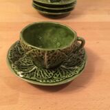 Ceramic cabbage tea set 4 cups teapot milk pot
