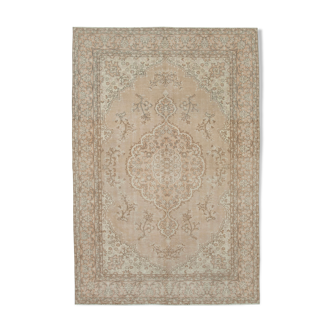 Tapis beige oriental contemporain fait à la main 200 cm x 294 cm - 35277