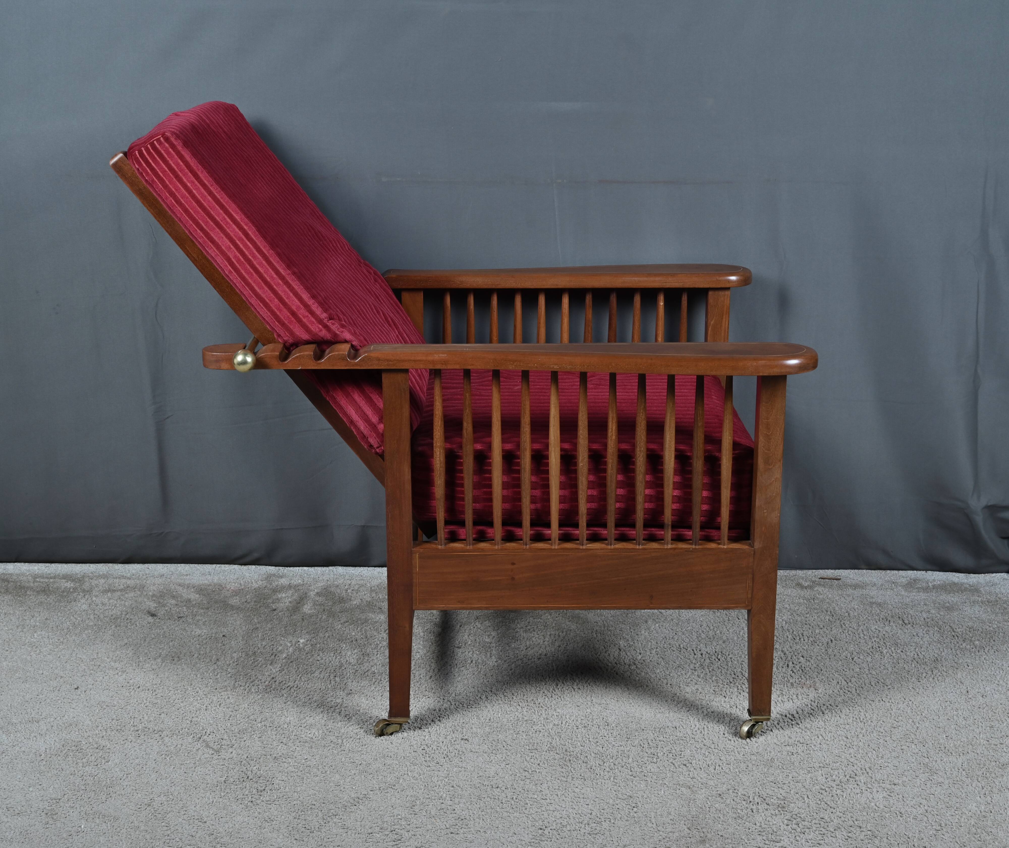 Morris chair in Mahogany, Arts & Crafts style – Early 20th century