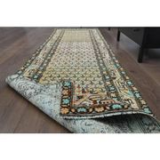 Vintage Turkish Oushak Handmade Wool Cotton Orange Runner Rug 82x311