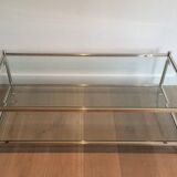 Grande table basse chromée