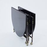 Maison Jansen table à manger Royal extensible laque noire 1960