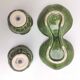 Salt and pepper shaker green ceramic cabbage