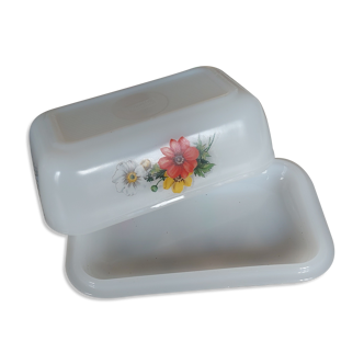 Beurrier en verre blanc