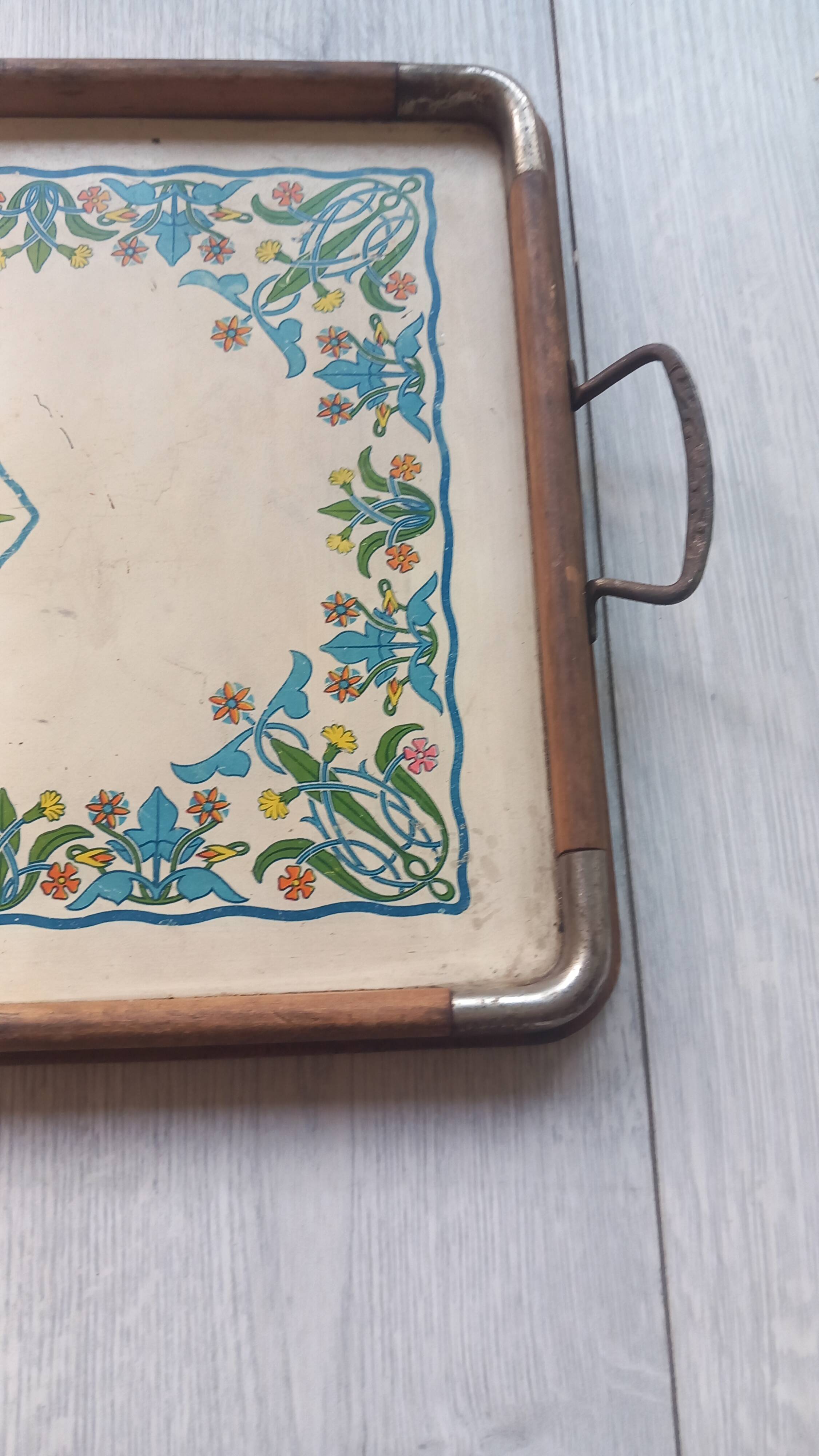 Petit plateau cuisine ancien en bois