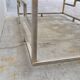 Rectangular coffee table in brass and chromed metal 1970 design