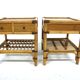 Set de 2 tables de chevet en rotin, Dux, Suède, 1960