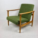 Light Green Boucle GFM-142 Armchair attributed to Edmund Homa, 1970s