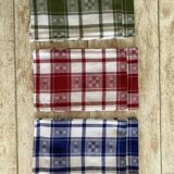 6 grandes serviettes de table - Style pensionnat - coton : 50x50 cm