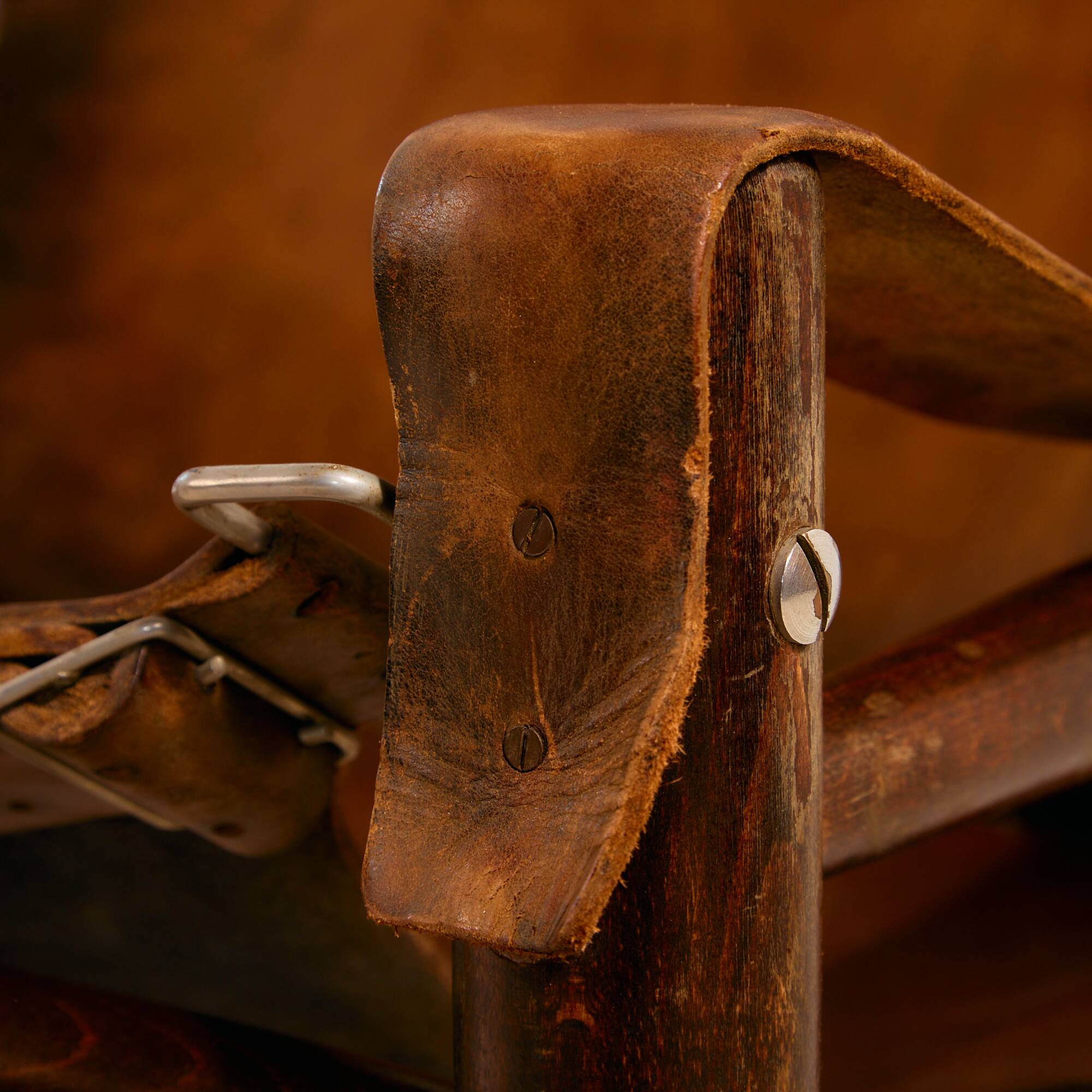 Hungarian calf leather lounge chair