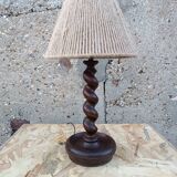 Turned wooden lamp 1950