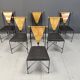 Set of 6 post modern dining chairs, 1970s