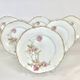 6 flat plates Baltimore Rose by Haviland Limoges