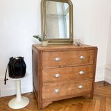 Art Deco chest of drawers in solid oak