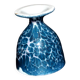 Vintage egg cup in iridescent blue metallic porcelain