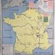 Old Rossignol school map "progress in transport/industry"