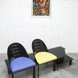 Set of 2 armchairs and coffee table designed by Patrice Bonneau, Genexco edition, 19