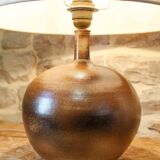 Sandstone ball lamp base by Pierre Digan