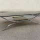 Smoked glass and chrome double coffee table 1980