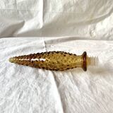 Genie bottle in amber yellow Empoli glass