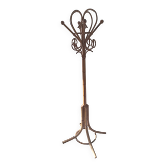 Beautiful rattan coat rack from the 1960s.