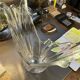 White glass vase