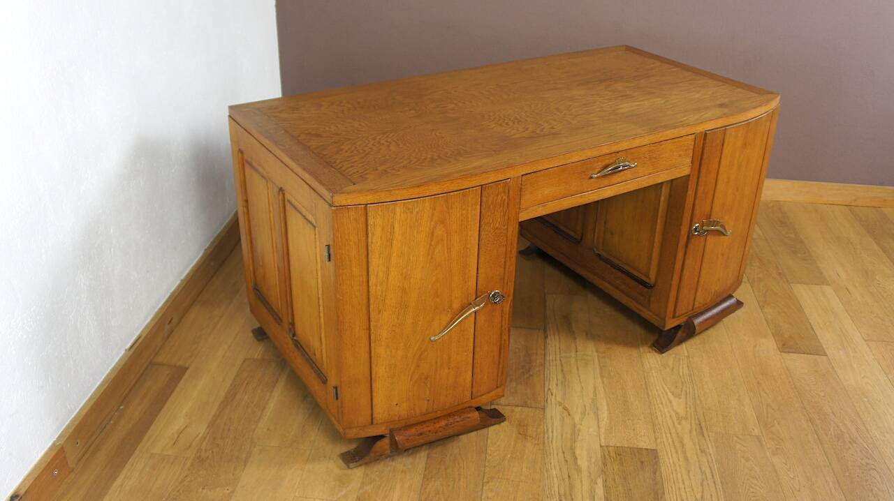 Bureau Art-Déco galbé 1930-1940