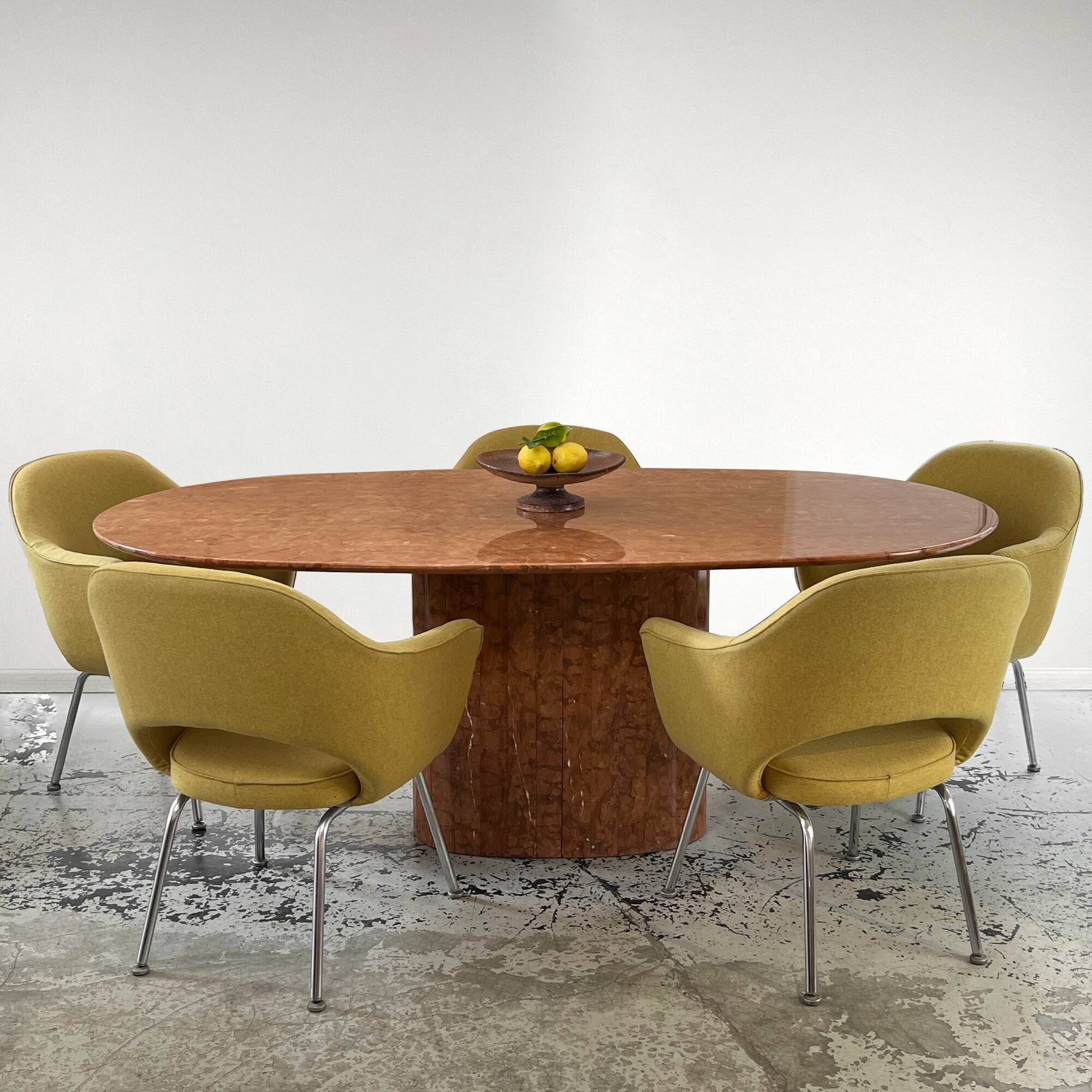 Dining table in vintage alicante red marble