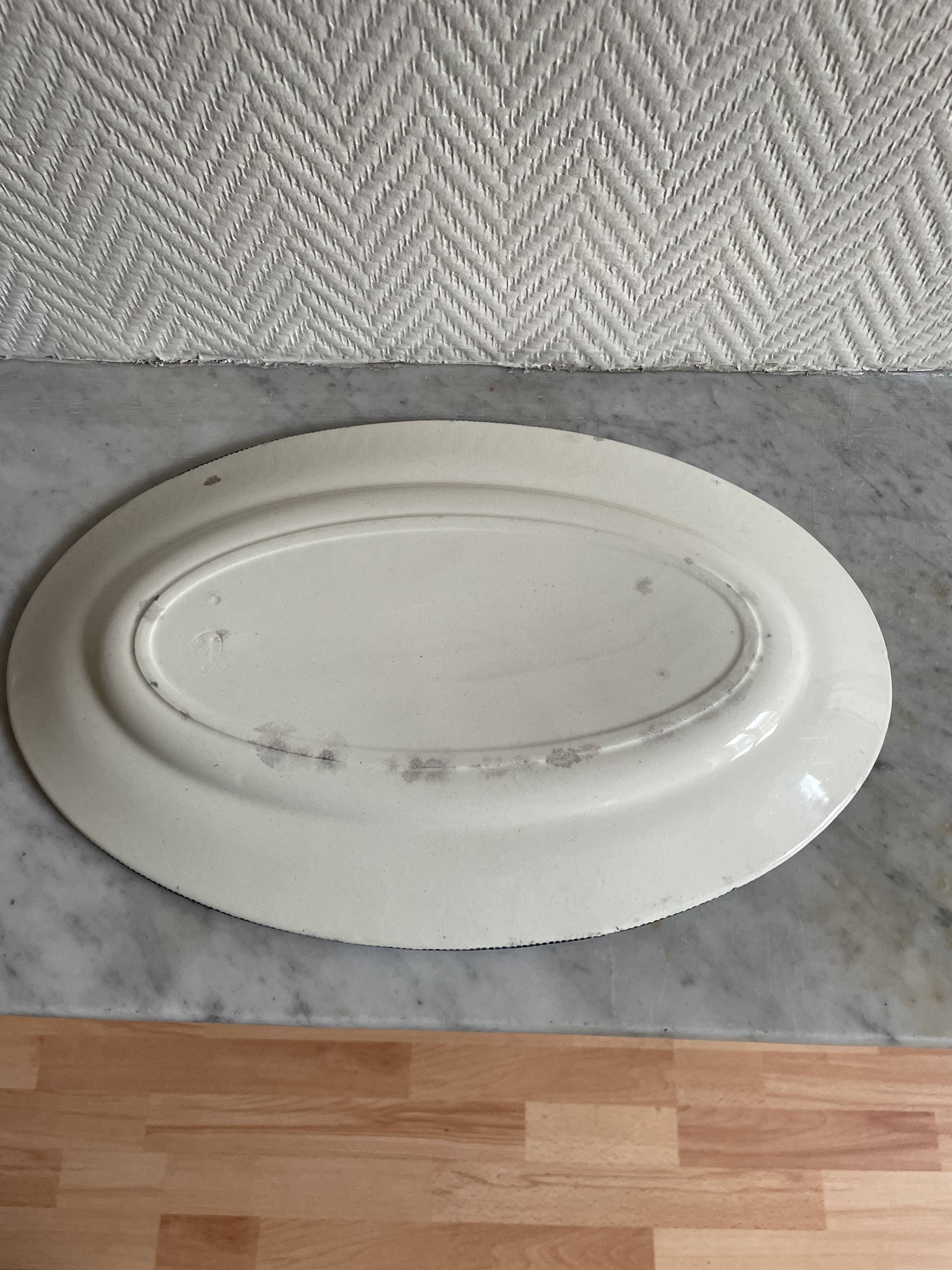 Oval ironstone dish from Salins
